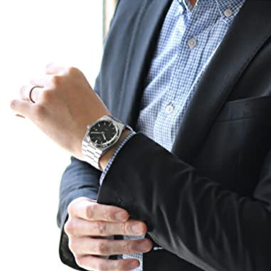 Tissot PRX Powermatic 80 Black Dial Silver Steel Strap Watch for Men - TS-4102