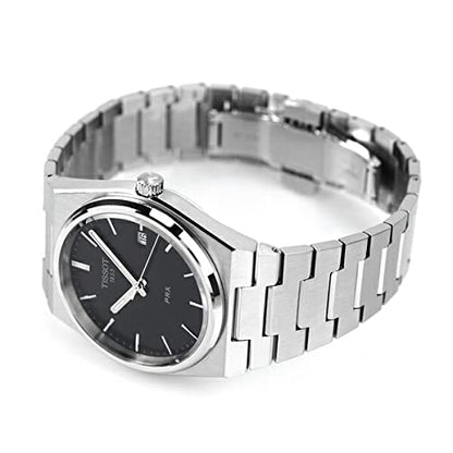 Tissot PRX Powermatic 80 Black Dial Silver Steel Strap Watch for Men - TS-4102