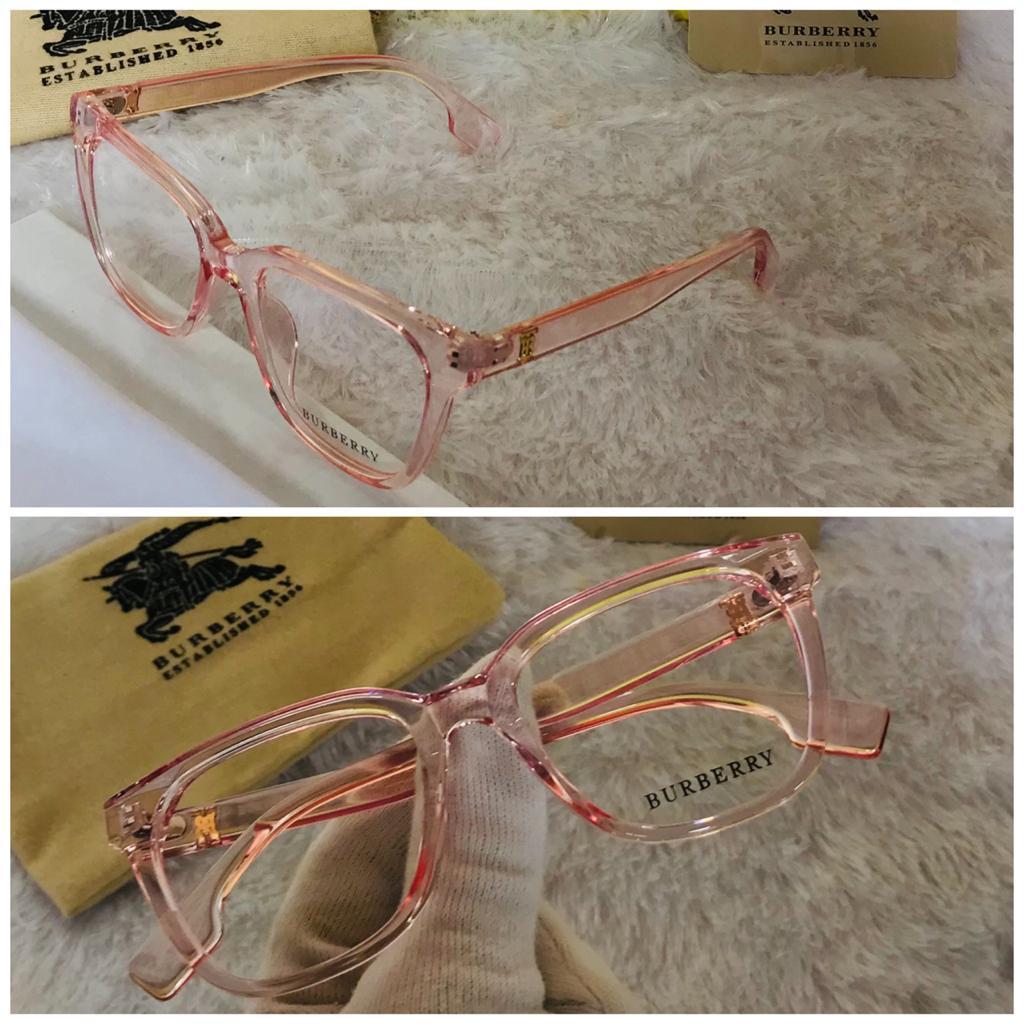 Burberry Branded Square Transparent Color Glass Orange Transparent Frame Men's Sunglass For Man Bb-655 Sunglass Gift