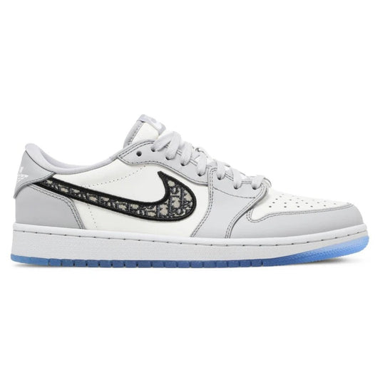 Dior x Air Jordan 1 Low White Light Grey Shoes For Man And Boys CN8608-002