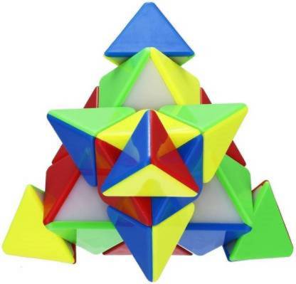 Super Smooth Sticker less Pyramid Speed Triangle Cube Magic Cube (1 Pieces)