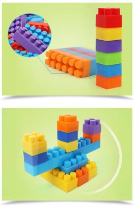 ABS plastic Building Blocks [ 92 Pieces +8 Wheel ] 100 pieces Blocks, Interlocking Feature for Kids