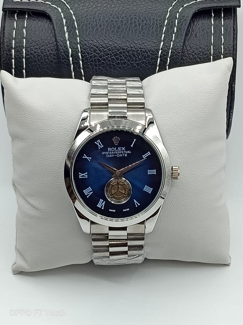 Rolex Analog Milgauss Watch- Blue Color Dial Stainless Steel With Silver Color Watch For Men's -Best For Stylist Look- RLX-902