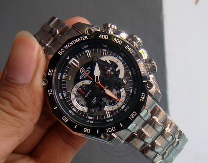 Casio Edifice Chronograph Black Dial Men's Watch Metal Formal Casual EFR 550D-1AV