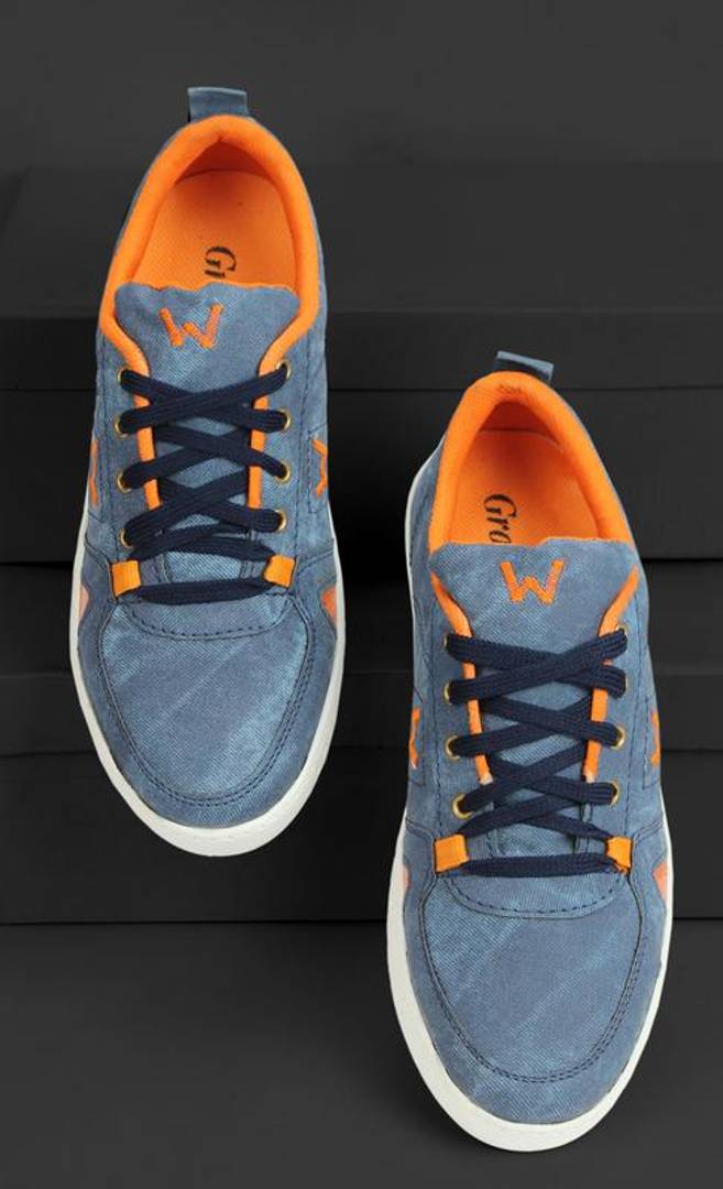 Men's Blue Lace up Synthetic Casual Shoes Stylish Look