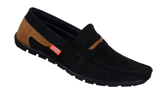 Men's Loafers Black Synthetic Leather Solid