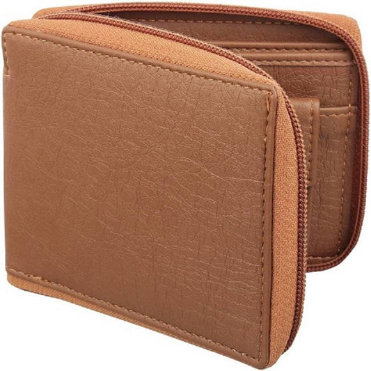 Men's Solid Tan Coloured Leather Wallets