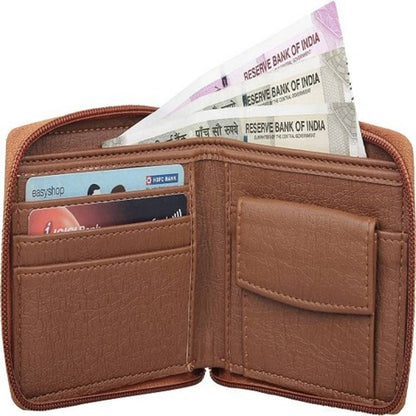 Men's Solid Tan Coloured Leather Wallets