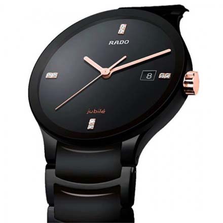 Rado Black Color Luxury Watch For Men With Black Color Stainless Steel Strap RD-CENTRIC