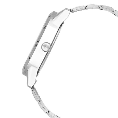 Stylish and Trendy Silver Metal Strap Analog Watch for Men's Product-5013368