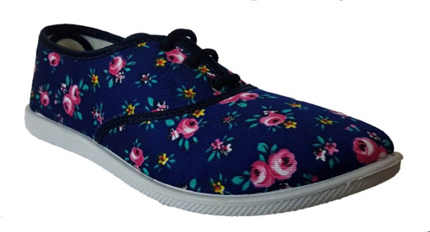 Fashionable Canvas Pink and Blue Shoes For Women