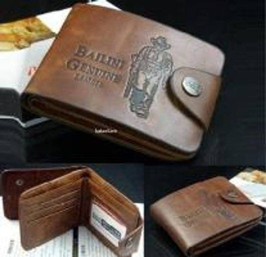 Trendy Bi-Fold Men's Bailini Brown Wallet