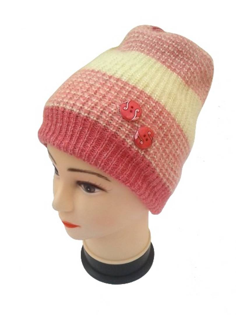 Woolen Cap for Women (Peach, Pack of 1)