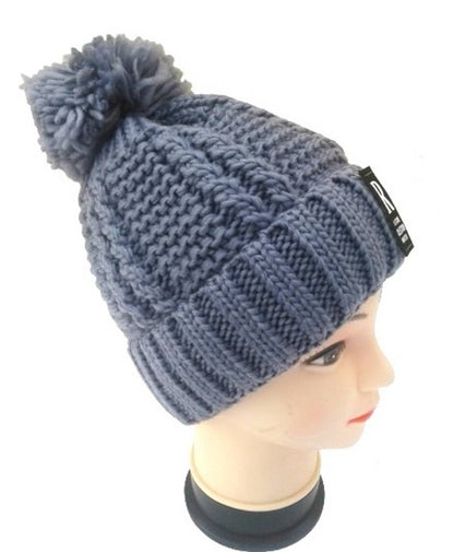 Women Knitted Woolen Cap (Grey, Pack of 1)