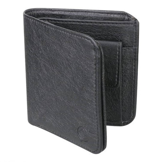 Fancy Canvas Leather Self Design Wallet For Men