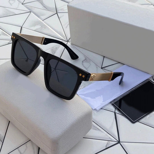 Versace Square Sunglasses For Men For Women Golden And Black Stick Sunglass VER-436