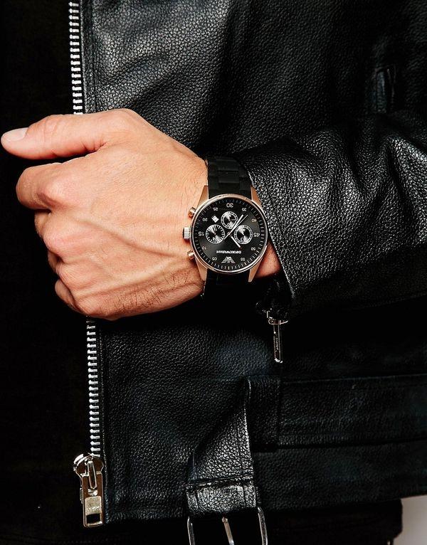 Emporio Armani Chronograph Analog black Dial Men's Watch for Man AR5905 Sale Gift