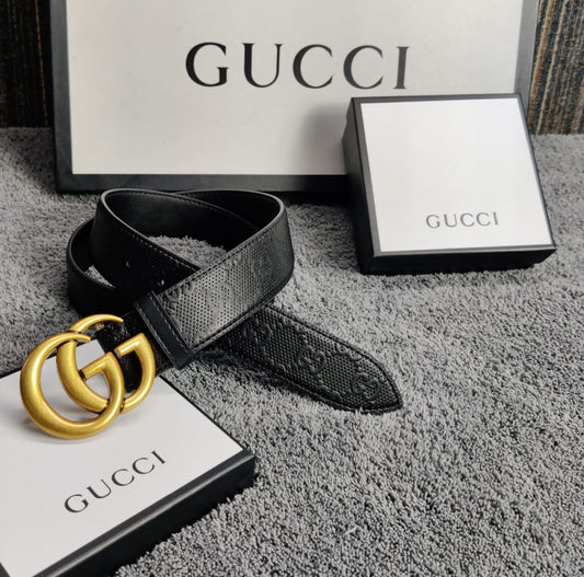 Gucci Marmont Black Color Gucci Design Leather Formal Men's Women's Waist Belt For Man Woman Or Girl Formal Gucci Design Buckle Belt GC-BLT-909