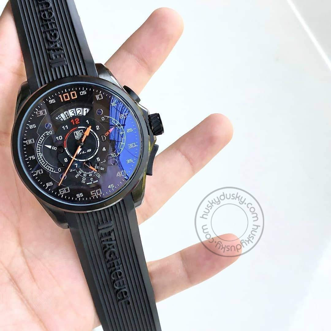 Tag Heuer Mercedes Benz SLS 200 Diagno Black Dial Black Rubber Chronog Stylebrewed