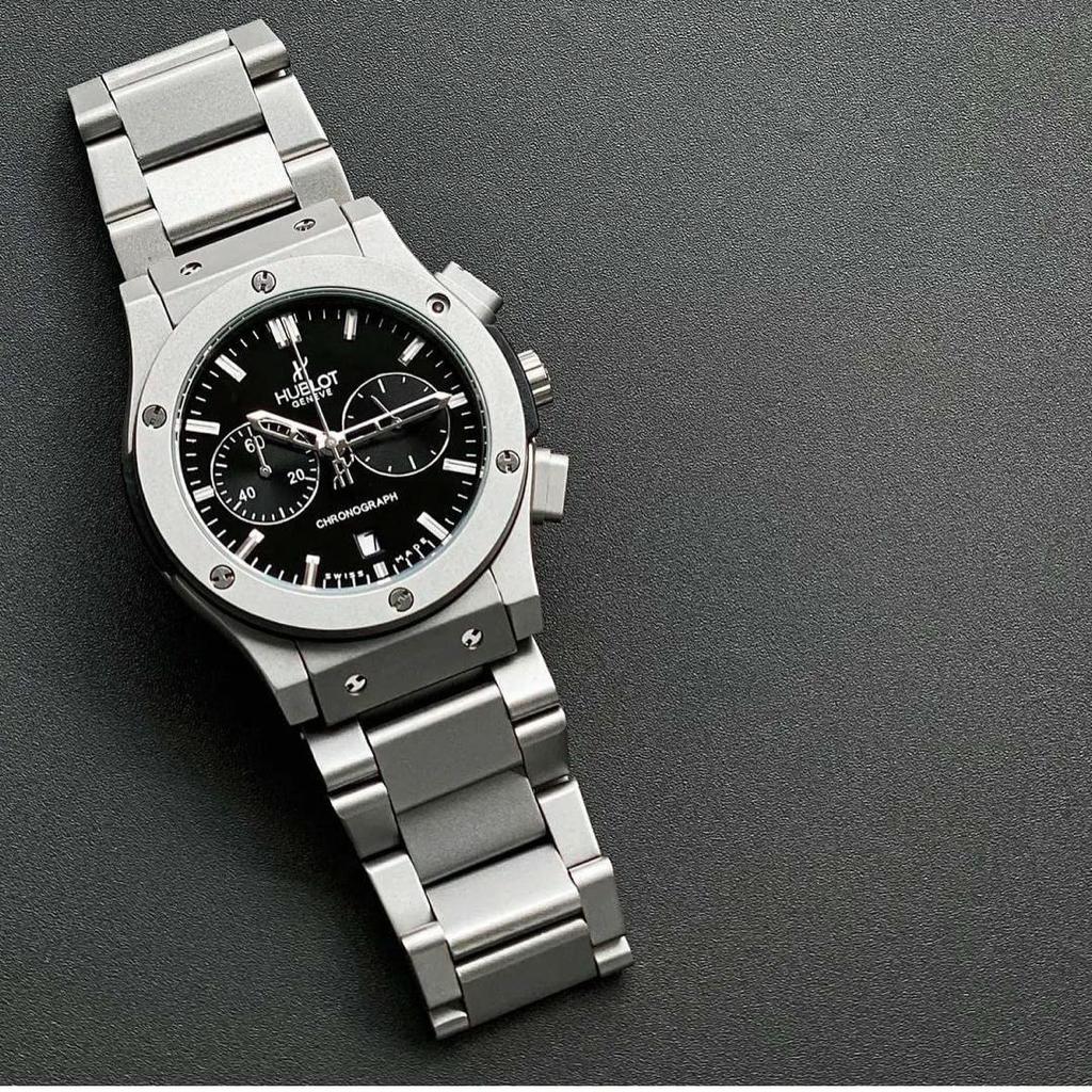 Hublot Big Bang Classic CHRONOGRAPH TITANIUM Bracelet Strap Watch 45mm Round Big Bang 5, Formal Watch For Men's HB-W-06