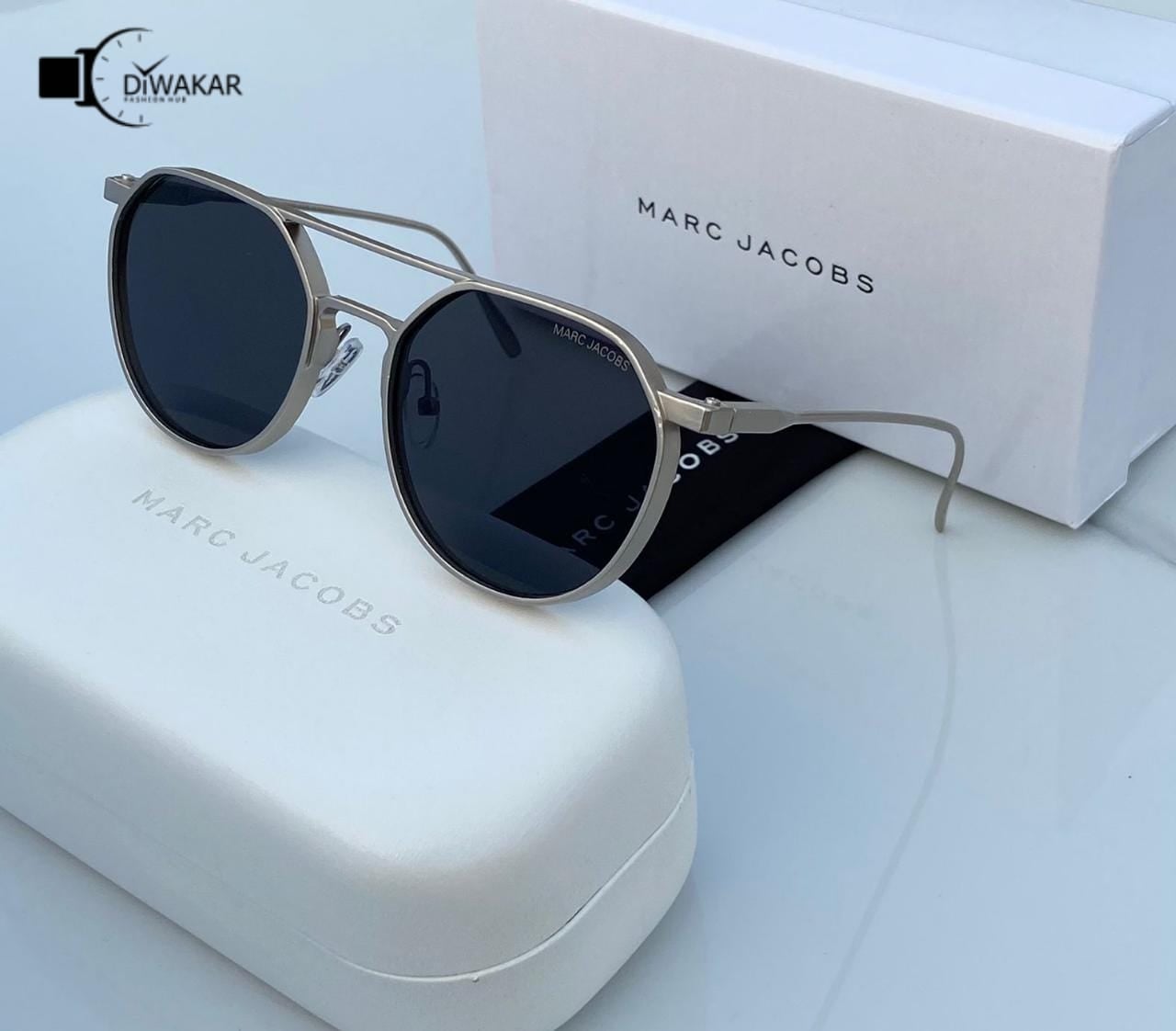 Marc Jacobs Latest Design Heavy Material Black Shade With Silver Frame Sunglass For Men's MJ-111