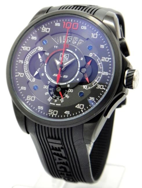 Tag Heuer Mercedes Benz SLS 200 Diagno Black Dial Black Rubber Chronograph Mens Watch for Man - Gift