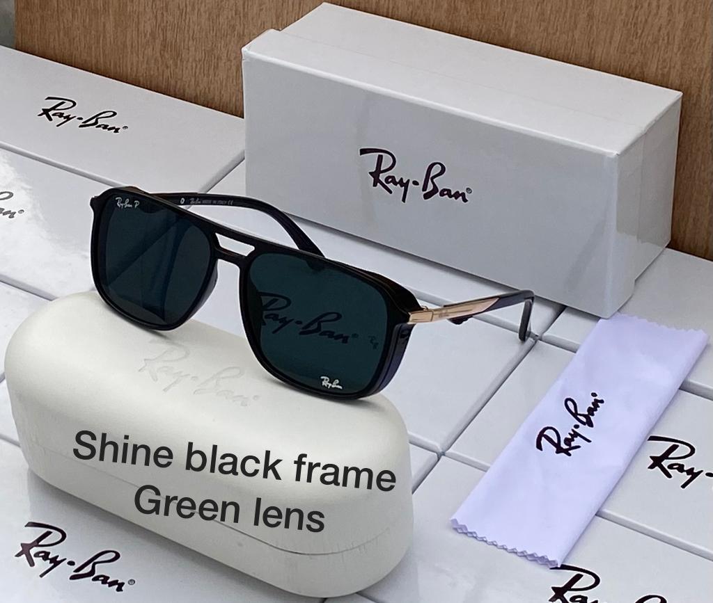 Rayban Aviator Heavy Quality Black Shine Lens And Black Sunglass New stylish Men's And Women's Sunglass With Gold Black Strap RB-2452