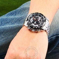 Casio Edifice Chronograph Black Dial Men's Watch Metal Formal Casual EFR 550D-1AV