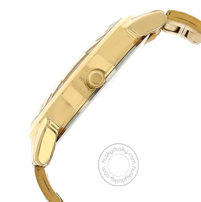 Titan Regalia Analog Silver Dial Golden Stainless Steel Strap Watch NM1521YM01
