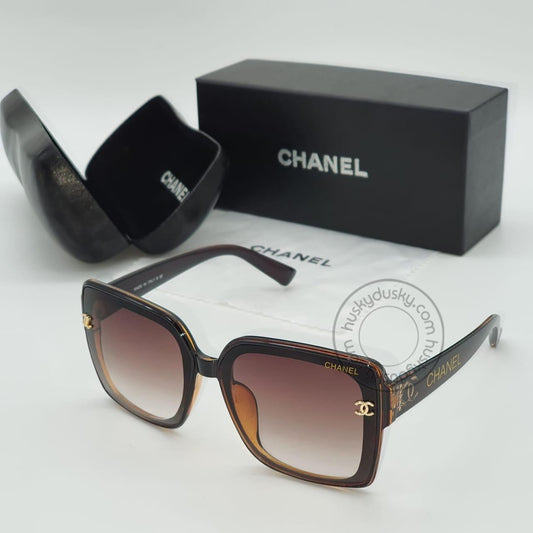 Chanel Double Shaded Glass Women's Sunglass for Woman or Girl CHA-00 Black Frame Gift Sunglass