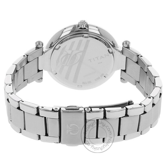 Titan Mother of Pearl Dial Silver Stainless Steel Strap Women's Watch 9965SM01J