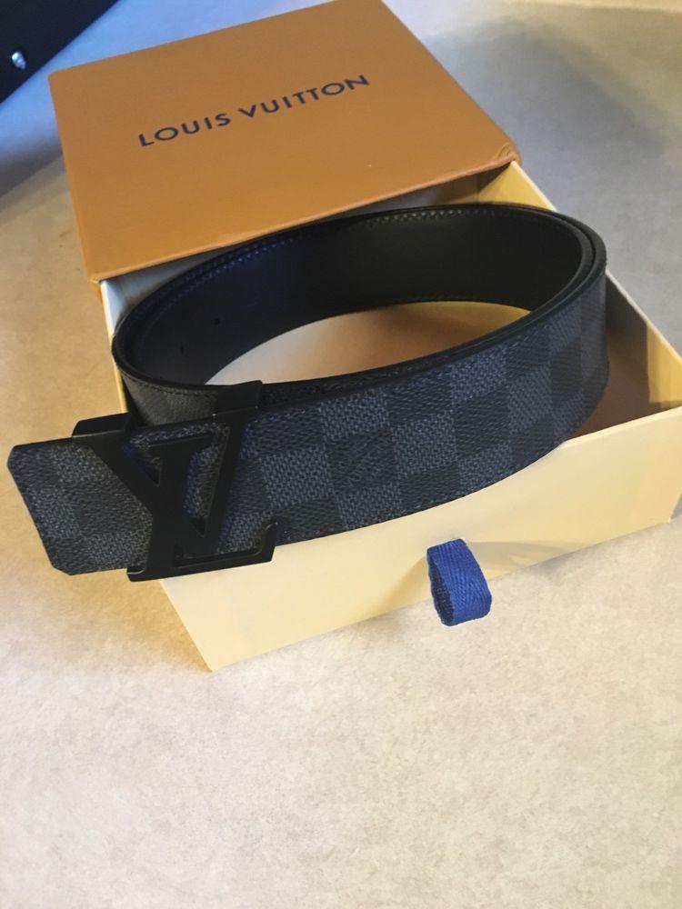 Louis Vuitton Black Checks LV Belt for Men or Women LV-BB-863