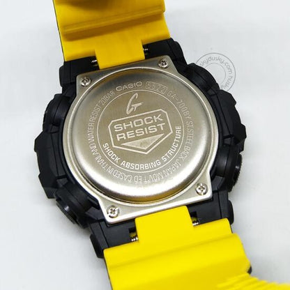 Casio G-Shock Analog Digital Black & Yellow Belt Men's Watch For Man GA-700BY-1APR Multi Color Dial Day And Date Gift Watch