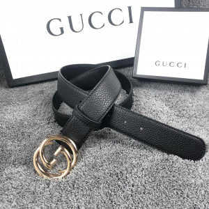 Gucci Multi Color Leather Men's Women's Waist Belt For Man Woman Or Girl Gold Circle GG Buckle Gift Belt GC-1245