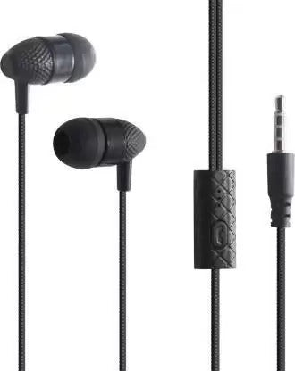 Universal Earphone - Wired Headset For Smart Phones With Crystal Clear Voice And Mic M-520-BLACK