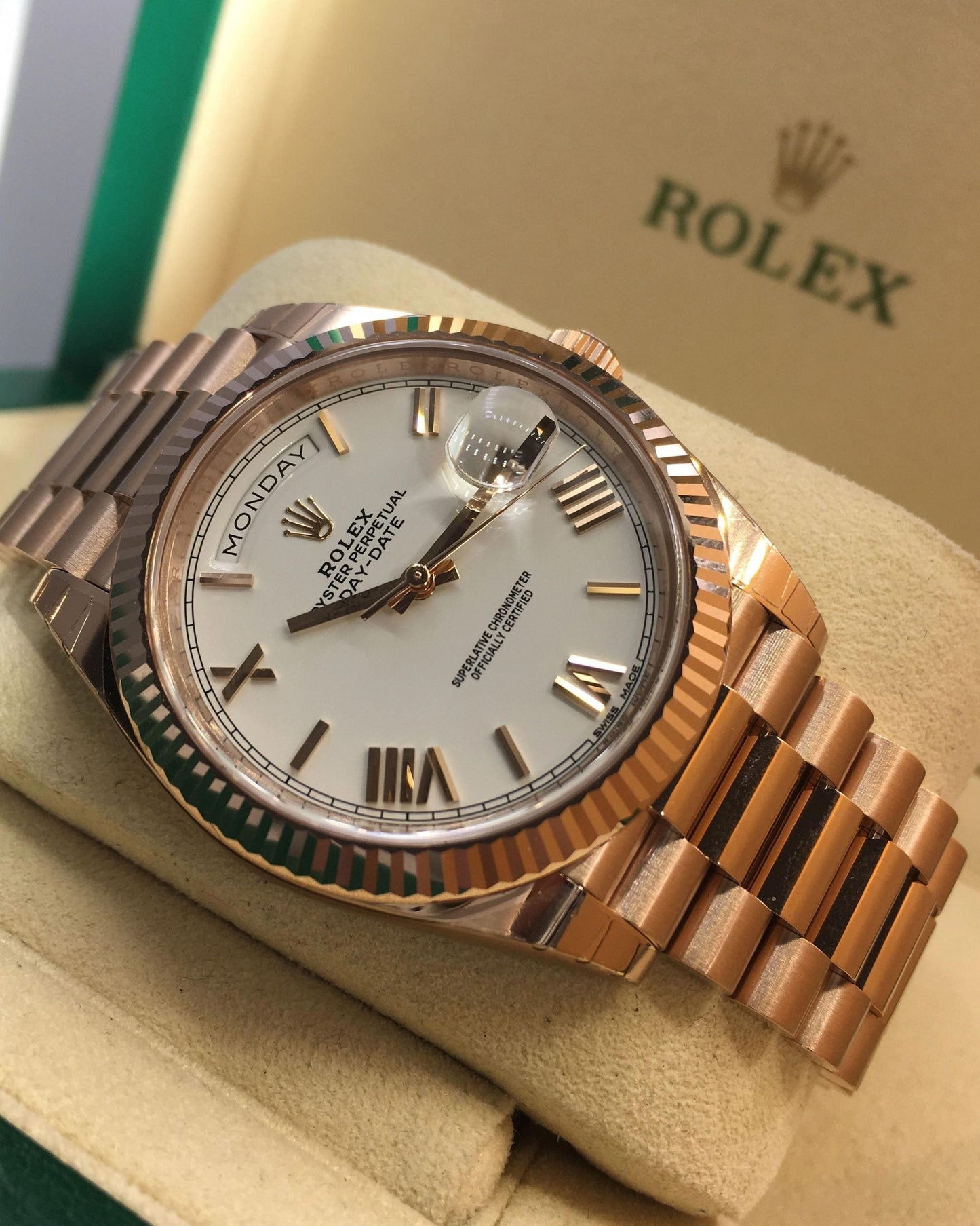 Rolex Oyster Perpetual Day-Date White Dial Metal Men's Automatic Watch For Man Gift RLX-OYS-RGW