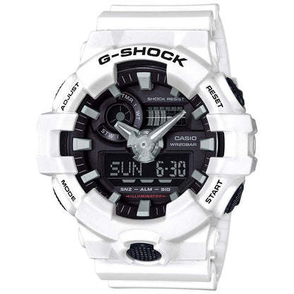 Casio G-Shock Analog Digital White Belt Men's Watch For Man GA-700-7APR Multi Color Dial Day And Date Gift Watch