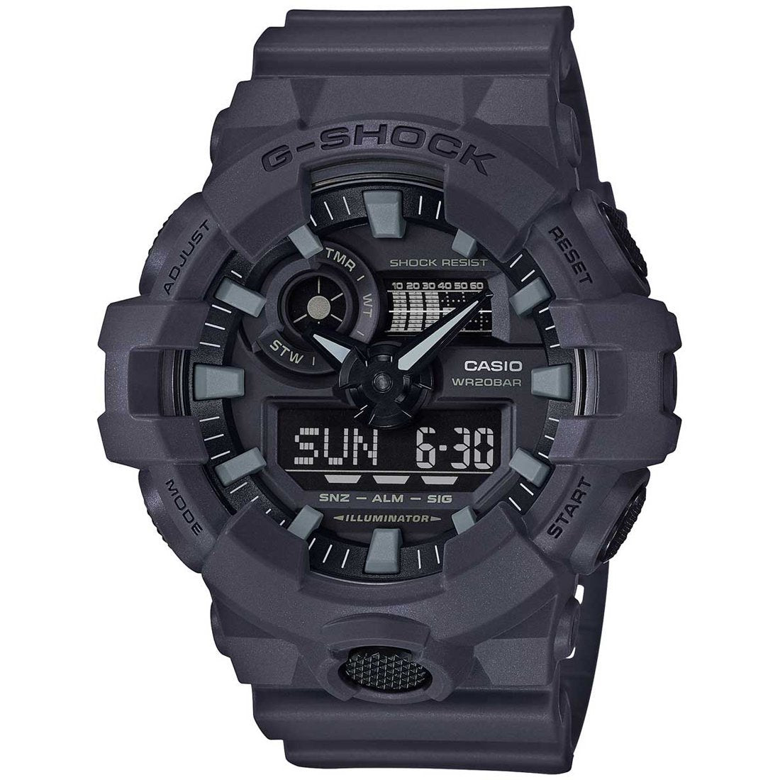 Casio G-Shock Analog Digital Grey Belt Men's Watch GA-700UCFor Man With Grey Dial Gift Watch