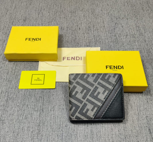 Fendi Leather Heavy quality multi color latest full printed design Fancy look wallet for men's FN-W-258