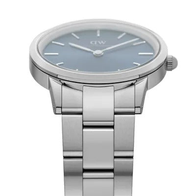 Daniel Wellington Analog Stainless Steel Strap Blue Color Dial Watch With Silver Case And Strap For Women's Watch DW-1203 Dial - Best Watch for Casual Use