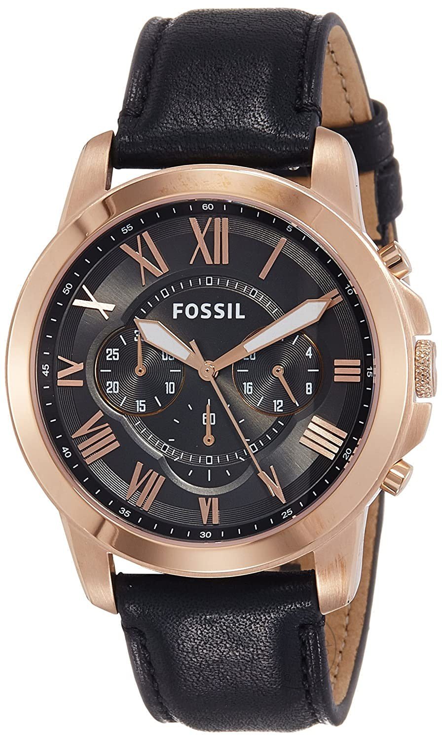Fossil Chronograph Black Men's Watch For Man Leather Casual Formal Gift Fs5085