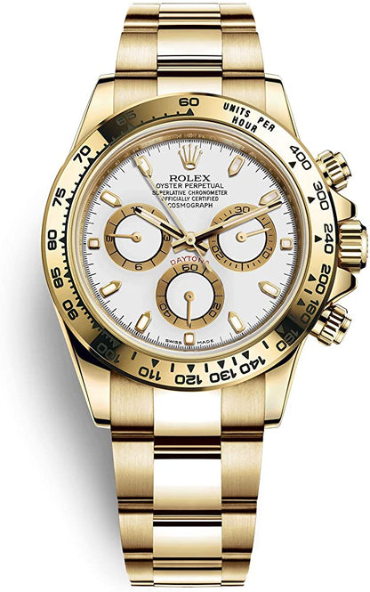ROLEX Automatic Daytona Gold White Dial Metal Men's Automatic Watch for Man RLX-GOLD