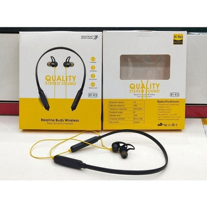 Realme Bluetooth Wireless Yellow Black Color Buds/Earphone For Smart Phone With Crystal Clear Sound M4-BY