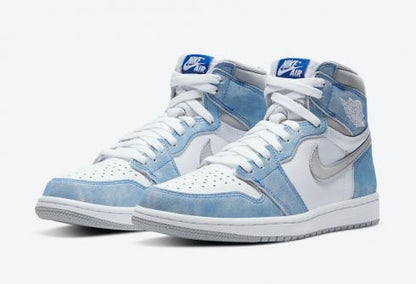 Air Jordan 1 Retro High Hyper Royal Light Smoke Grey White Shoes For Men And Women 555088-402