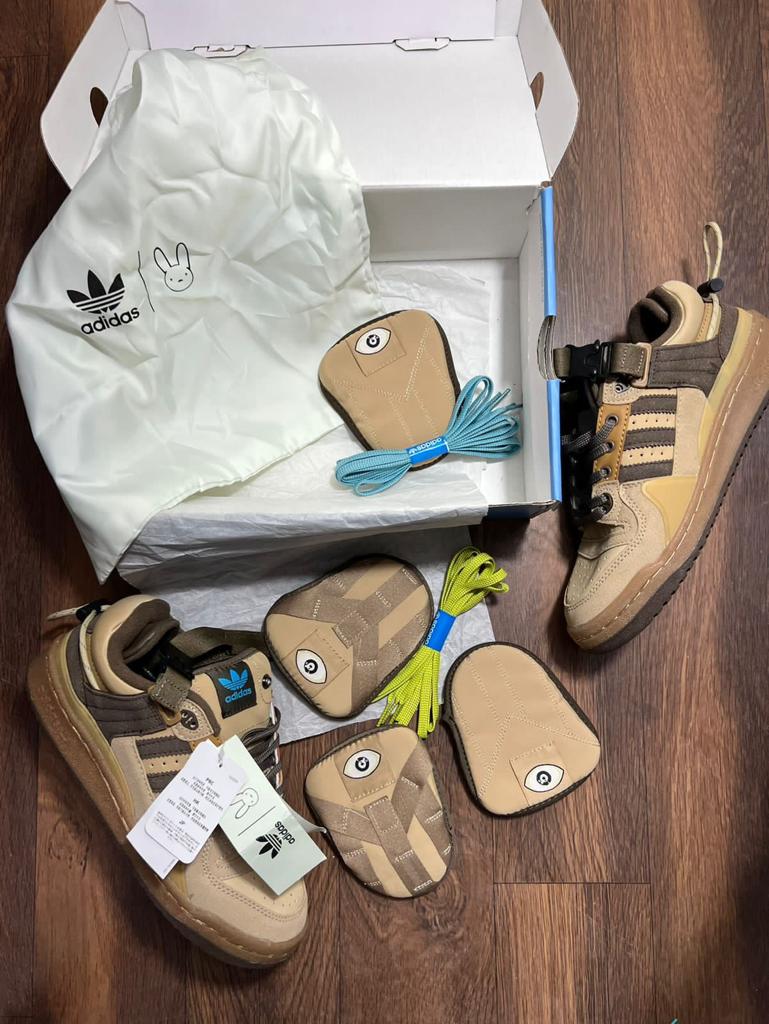 BAD BUNNY FORUM -Adidas Forum Low Bad Bunny Dark Brown Shoes GW0264 FOR BOYS ( Included All The Accessories )