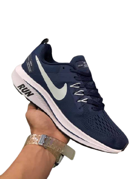 Nike Running White And Dark Blue Shoes For Man And Women