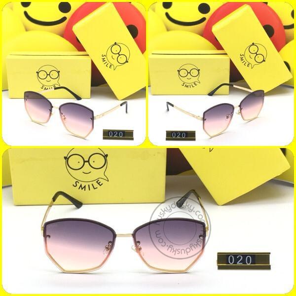 Smile Multi Color Glass Men's Women's Sunglass for Man Woman or Girl SM-B-55 Golden Black Frame Gift Sunglass