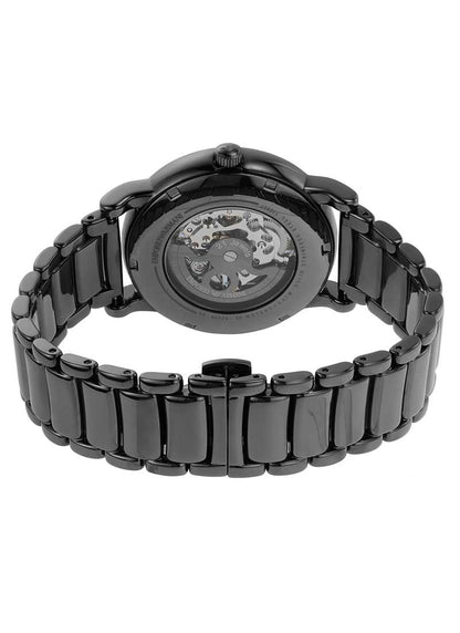 Emporio Armani Watches AR60029 Meccanico Luigi Black Stainless Steel Black Dial Mens Watch
