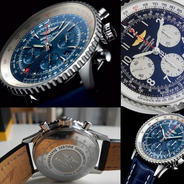 Breitling Men's AB012012-BB01 Navitimer Chronograph AB-BLUEBlue Leather Watch For Man