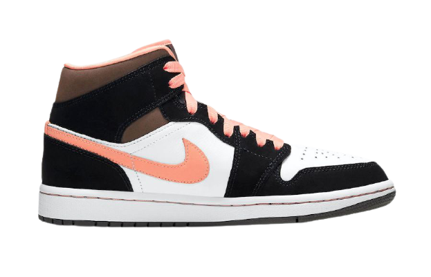 Nike Air Jordan 1 Mid Peach Mocha Shoes For Man White Black Pink Shoes DH0210-100